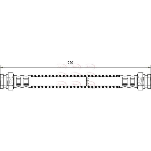 Apec Brake Hydraulic Hose Line Rear Left fits Citroën Ax 1986-1998