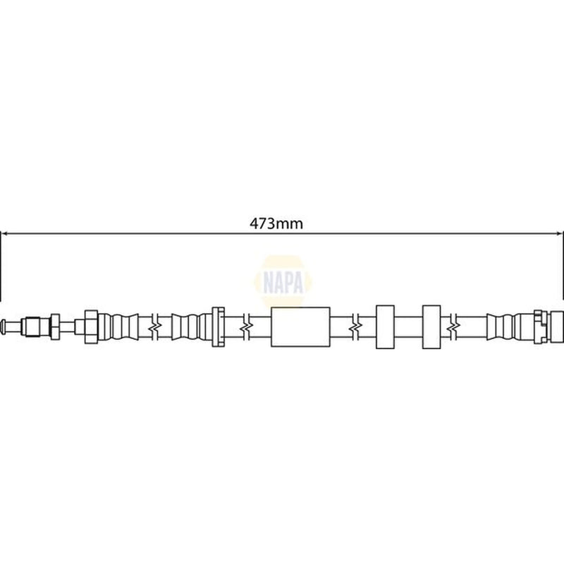NAPA Brake Hydraulic Hose Line Front NBH1219