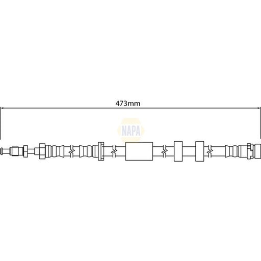 NAPA Brake Hydraulic Hose Line Front NBH1219