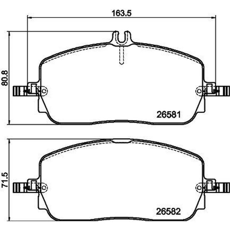 DON Front Brake Pad Set fits Mercedes-Benz C-Class 2021-2022