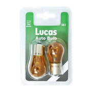 Lucas Llb581 Py21W Amber Bau15S Car Indicator Light Bulbs Signal Turn Lamps 12V Lucas  - Dynamic Drive