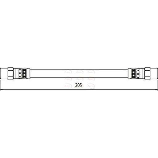 Apec Brake Hydraulic Hose Line Rear HOS4107