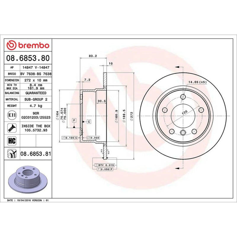 Brembo Front & Rear Brake Discs & Pads fits BMW Z3 Roadster 1995-2003