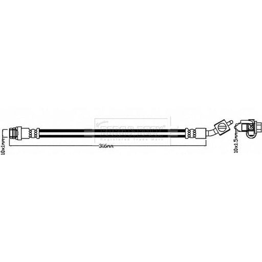 Borg & Beck Brake Hydraulic Hose Line outer BBH8111