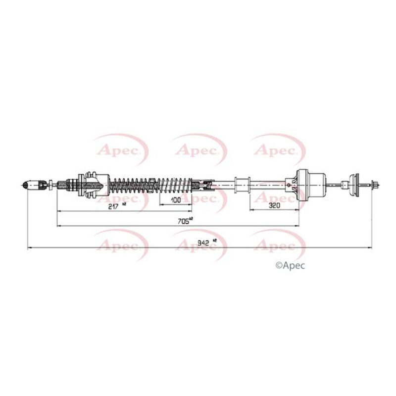 Apec Clutch Control Cable Pull fits MG ZR 2001-2005