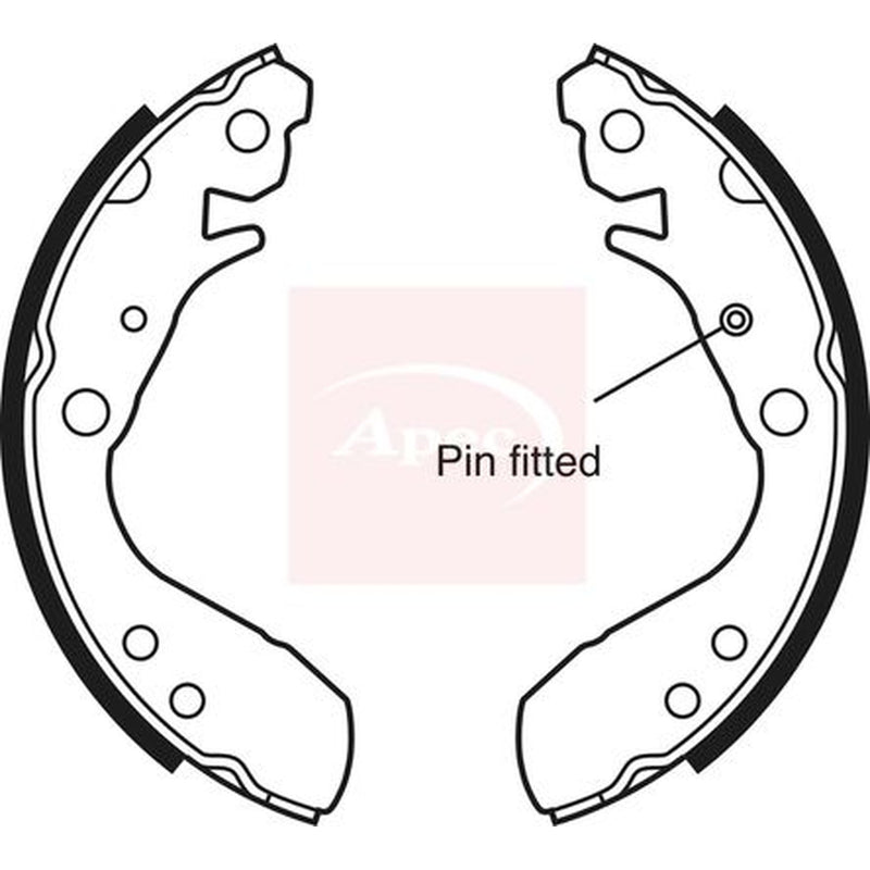 Apec Brake Shoe Set Axle Kit fits Honda Jazz II 2002-2008 1.3