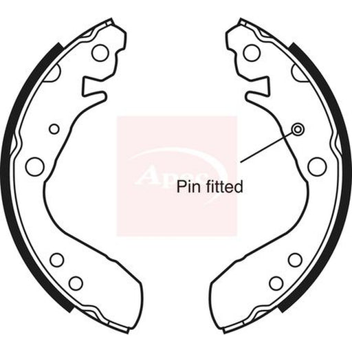 Apec Brake Shoe Set Axle Kit fits Honda Jazz II 2002-2008 1.3