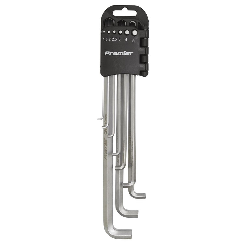 Sealey Hex Key Set 9pc Extra-Long Stubby Element Metric AK7174 Sealey - Dynamic Drive