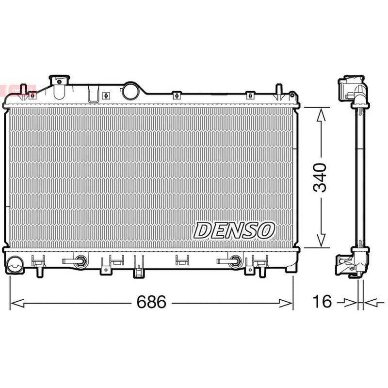 Denso Engine Radiator fits Subaru Impreza 2008-2013 2.5