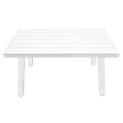 Dellonda Kyoto White 3 Piece Outdoor Garden Corner Sofa & Coffee Table Set Dellonda  - Dynamic Drive