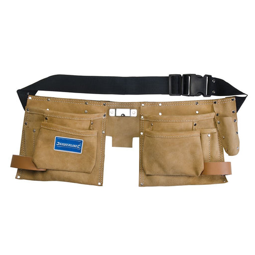 Silverline Double Pouch Tool Belt 8 Pocket 300 x 200mm Silverline - Dynamic Drive