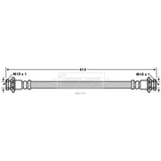 Borg & Beck Brake Hydraulic Hose Line Rear Right BBH7707