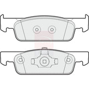 Apec Front Brake Pad Set fits Dacia Logan II 2012-2013 1.2 1.5 1.6