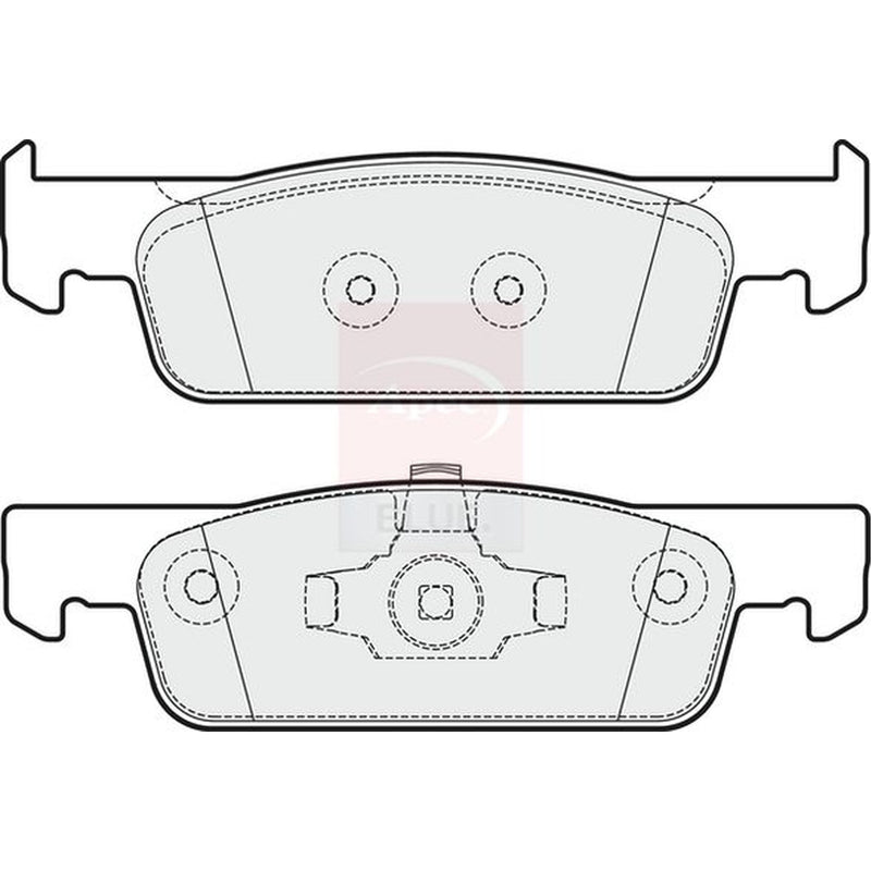 Apec Front Brake Pad Set fits Dacia Logan II 2012-2013 1.2 1.5 1.6