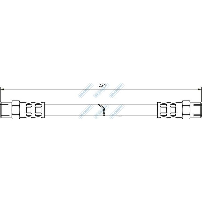 Apec Brake Hydraulic Hose Line Rear fits BMW 3 1977-1994 2.3 2.5