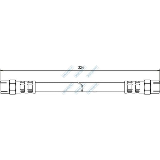 Apec Brake Hydraulic Hose Line Rear fits BMW 3 1977-1994 2.3 2.5
