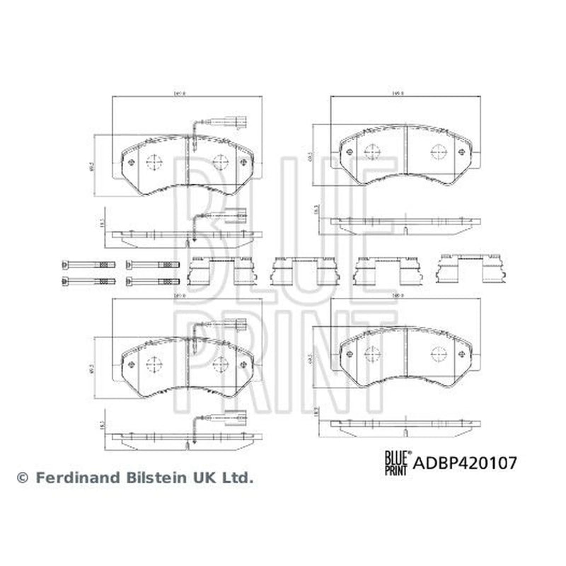 Blue Print Front Brake Pad Set ADBP420107