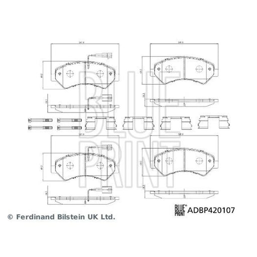 Blue Print Front Brake Pad Set ADBP420107