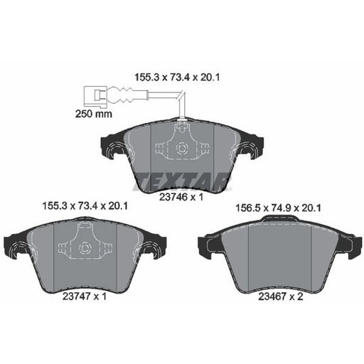 Textar Front Brake Pad Set 2374602