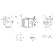 Hella Air Conditioning Compressor fits Opel Insignia A 2008-2017 1.6 2.0