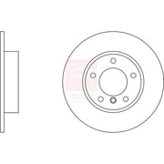 Apec 2 x Solid Front Brake Discs SDK6225-x2