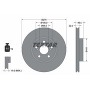 Textar 2 x Vented Front Brake Discs 92199300-x2