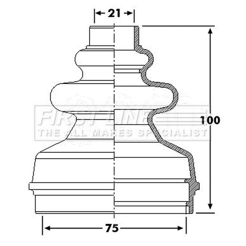 First Line Drive Shaft Bellow Kit Front Left fits Fiat Scudo 1999-2006 2.0