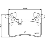 Mintex Rear Brake Pad Set fits Mercedes-Benz C-Class 2008-2014 204.077 204.377