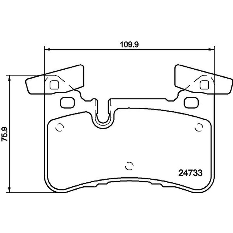 Mintex Rear Brake Pad Set fits Mercedes-Benz C-Class 2008-2014 204.077 204.377