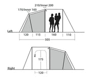 Outwell Nevada 5 Pole Tent Green 5 Person Outwell - Dynamic Drive
