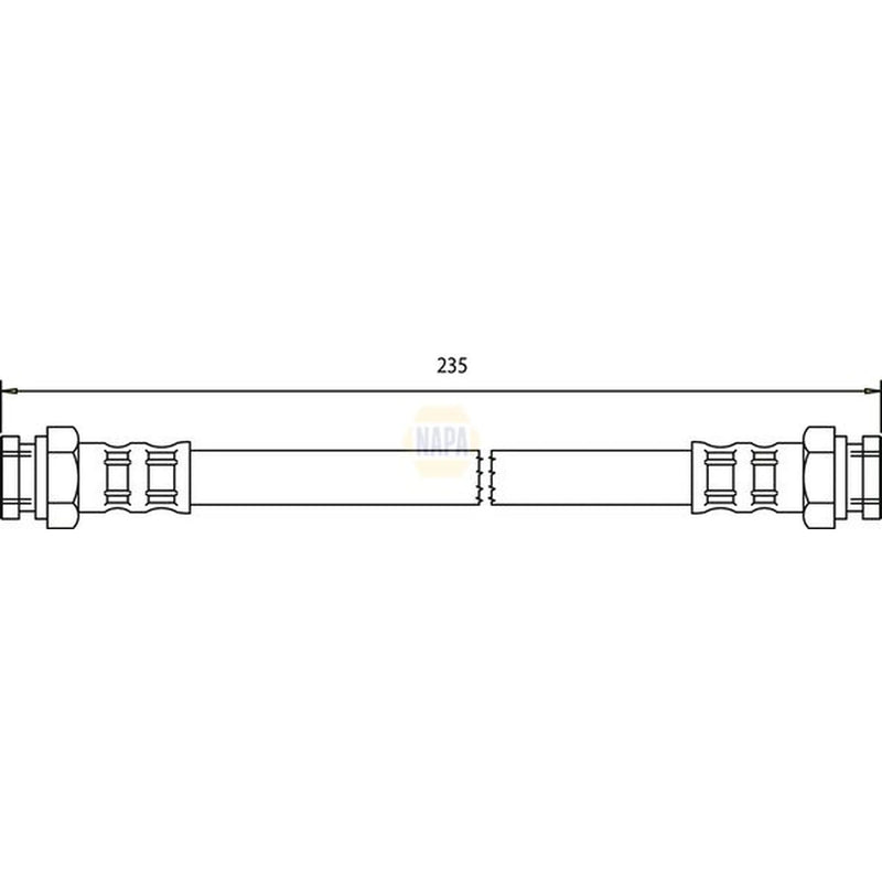 NAPA Brake Hydraulic Hose Line inner NBH1284
