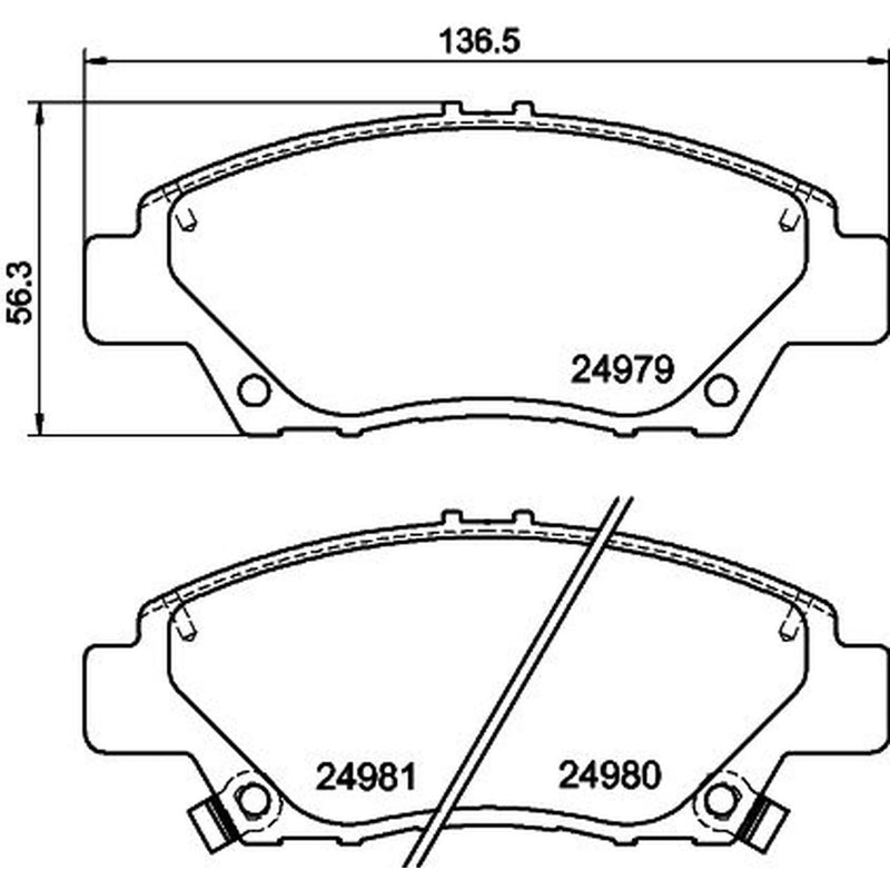 DON Front Brake Pad Set fits Honda City V 2009-2014 1.5