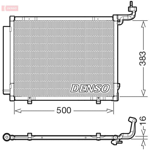 Denso Air Conditioning Condenser fits Ford Ecosport 2013 on 1.0