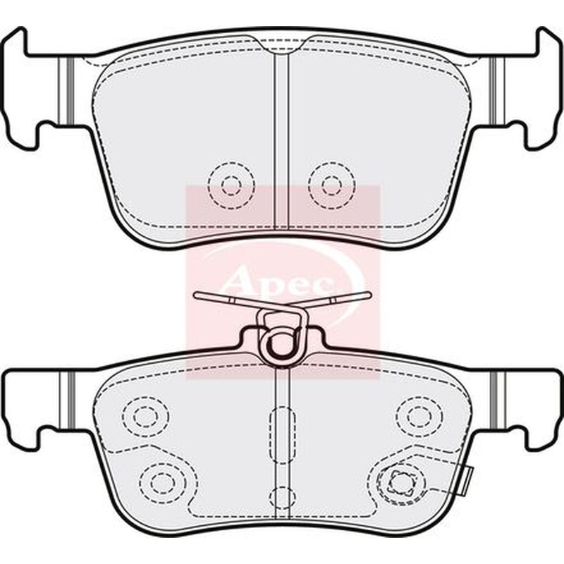 Apec Rear Brake Pad Set fits Honda Civic X 2016-2022 1.0 1.5 1.6 2.0