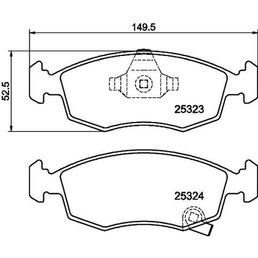 DON Front Brake Pad Set fits Chrysler Ypsilon 2011-2021 0.9 1.2 1.3
