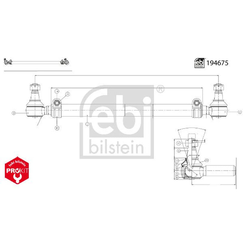 Febi Centre Rod Assembly Front 194675