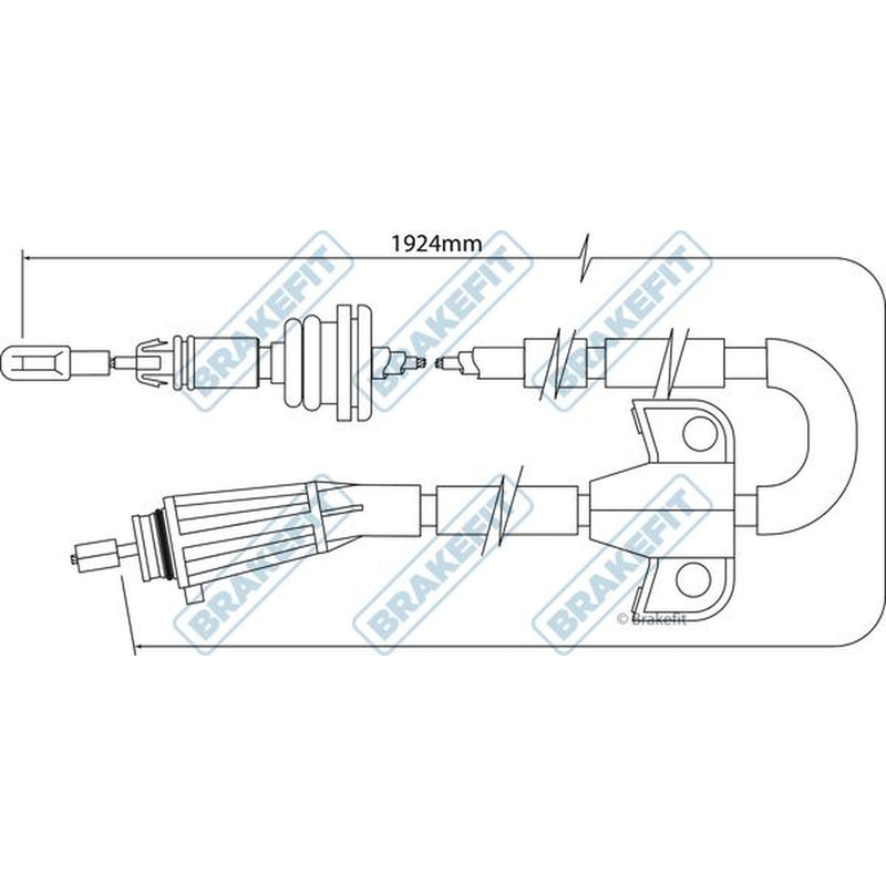 Apec Handbrake Cable Left Rear fits Volvo S60 I 2000-2010 2.0 2.4 2.5