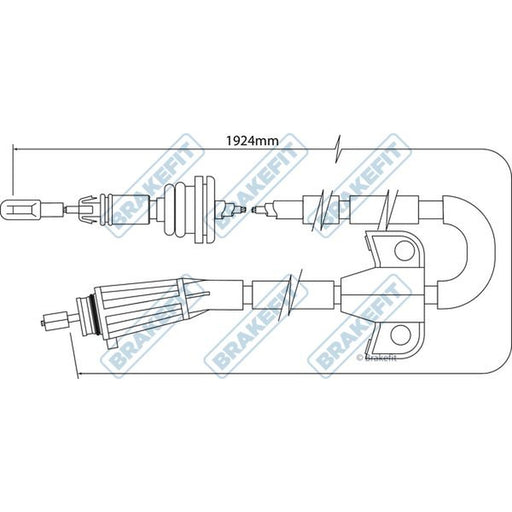 Apec Handbrake Cable Left Rear fits Volvo S60 I 2000-2010 2.0 2.4 2.5