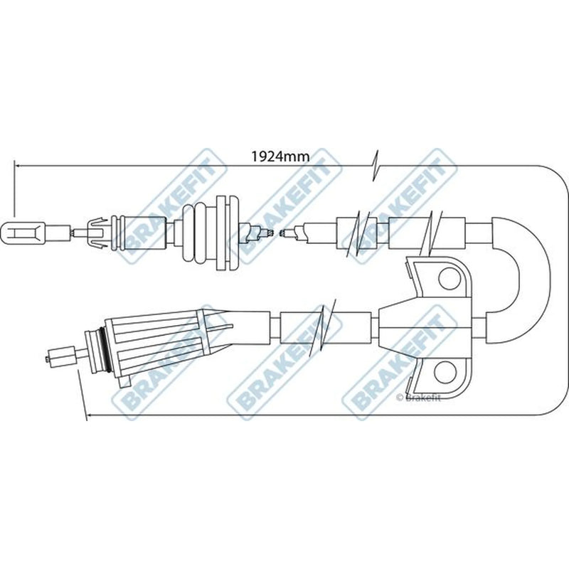 Apec Handbrake Cable Right Rear BBC3507