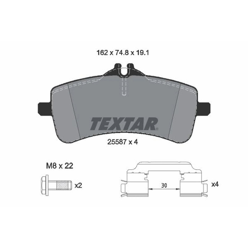 Textar Rear Brake Pad Set 2558701