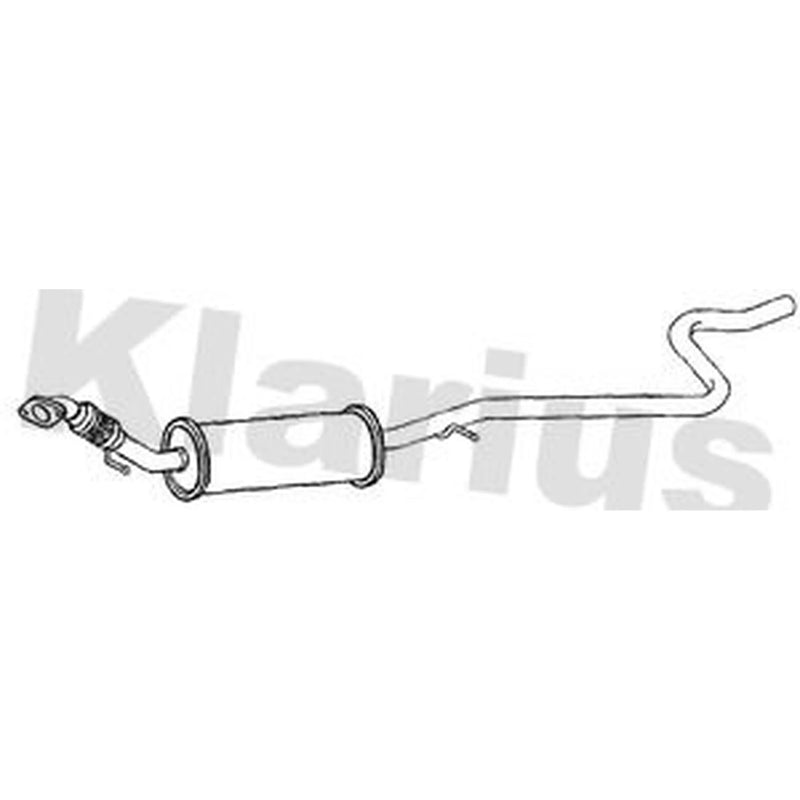 Klarius Box With Centre Pipe Centre fits Ford Fiesta VI 2008-2018 1.6