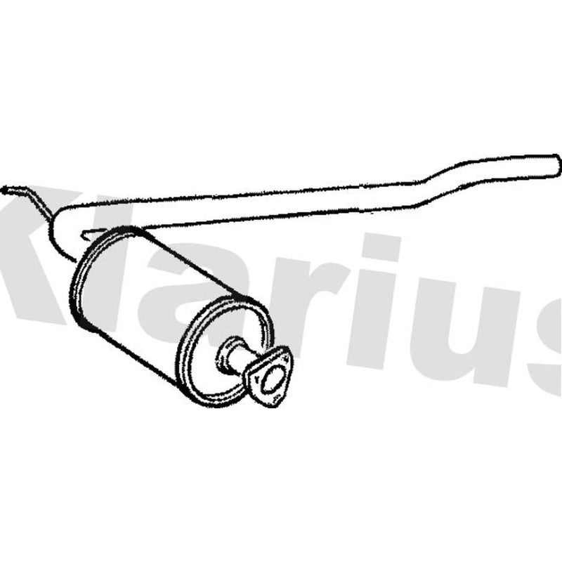 Klarius Box With Centre Pipe Centre fits VW Transporter 1990-1998 2.4