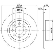 Mintex Front & Rear Brake Discs & Pads fits Fiat Punto 2012 on 0.9 1.2 1.4