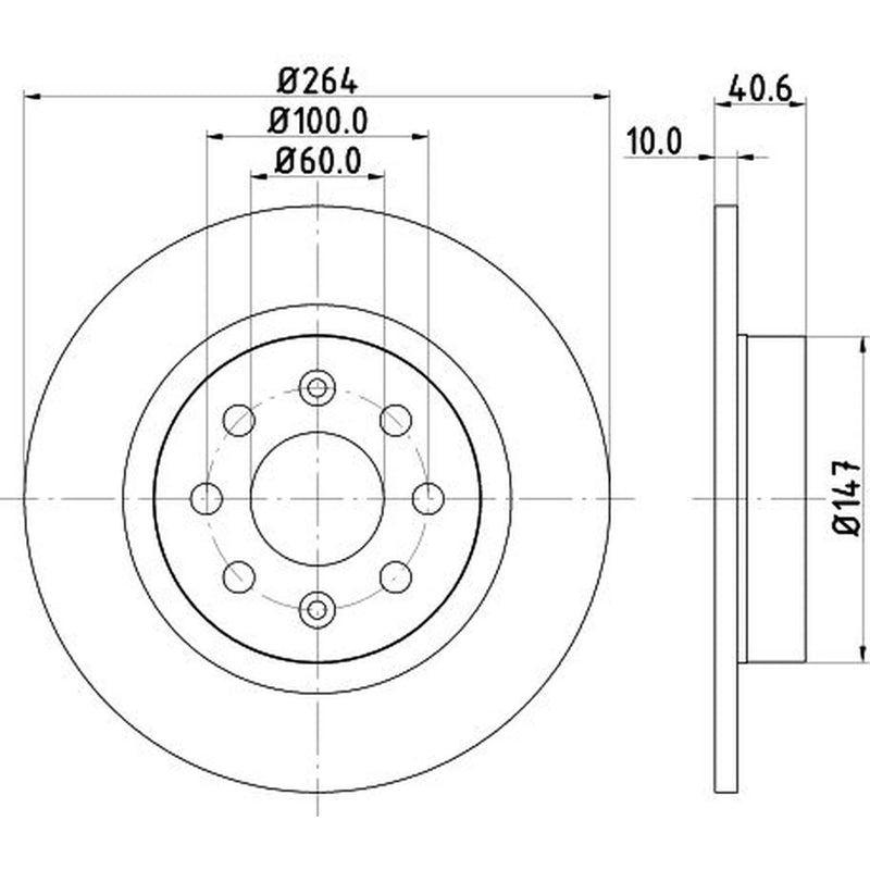 Mintex Front & Rear Brake Discs & Pads fits Fiat Punto 2012 on 0.9 1.2 1.4