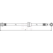 Apec Brake Hydraulic Hose Line Front fits Chevrolet Kalos 2003-2013 1.2 1.4