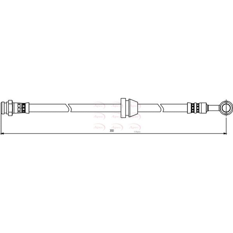 Apec Brake Hydraulic Hose Line Front fits Chevrolet Kalos 2003-2013 1.2 1.4