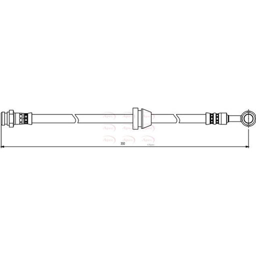Apec Brake Hydraulic Hose Line Front fits Chevrolet Kalos 2003-2013 1.2 1.4