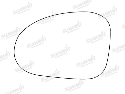 Summit Stick-On Standard Mirror Glass fits Chevrolet Matiz 05 on LHS Summit - Bars 4 Cars