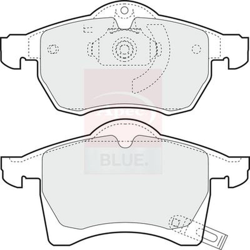 Apec Front Brake Pad Set fits Opel Astra G 1998-2005 1.8 2.0 2.2
