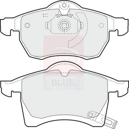 Apec Front Brake Pad Set fits Opel Astra G 1998-2005 1.8 2.0 2.2
